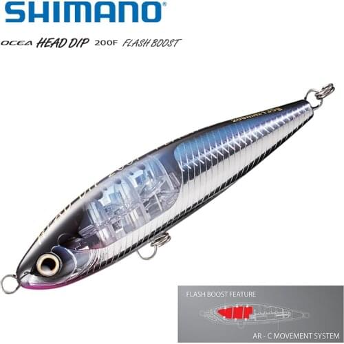 SHIMANO Ocea Head Dip Flash Boost XU-T20S 200mm 135g Top Water Ocea Saltwater for GT Tuna Fake Bait