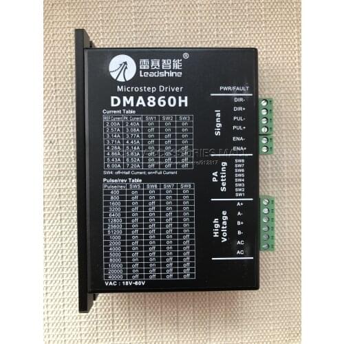 New Leadshine model DMA860H Stepper driver instead of MA860H, CNC Router stepper motor driver