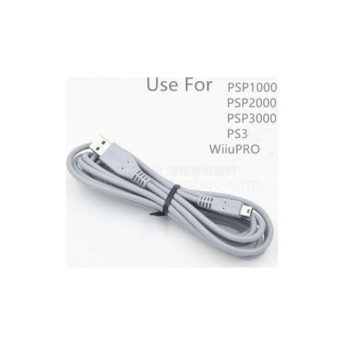 Original mini USB Data Charging Cable For PS3 For WIIU pro For PSP1000 2000 3000 Console