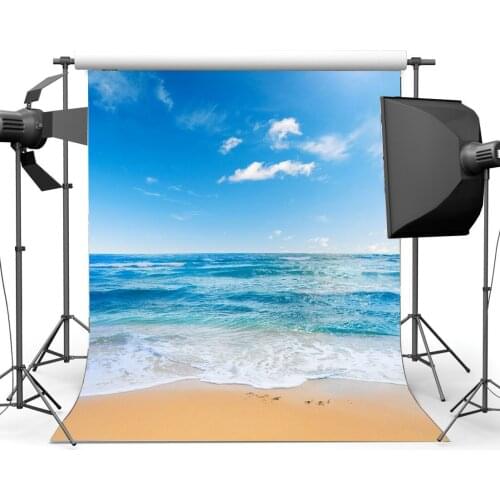 Sand Beach Backdrop Tropical Seaside Backdrops Blue Sky White Cloud Nature Sea Photography Background