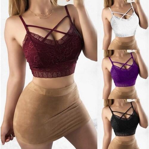 Sexy Bra Women hot Hollow Sexy Lace Bra Lingerie Bandage Bralette Bustier Tops Push Up Bra Summer exotic apparel Underwear S-3XL