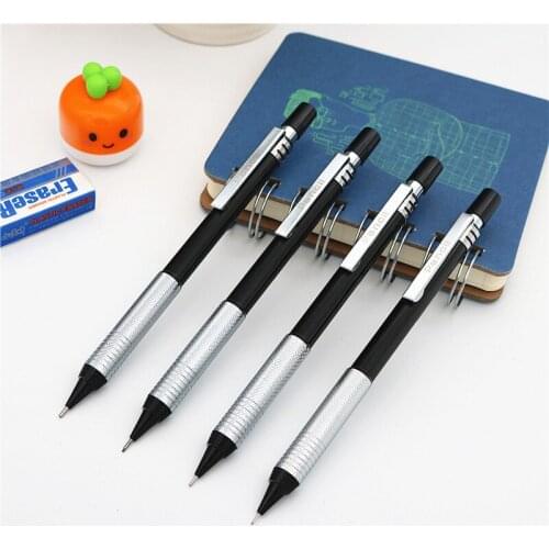 All Metal Mechanical Pencil 0.3 0.5 0.7 0.9 mm Professional Pencil for Drawing Design 2B HB Low Center of Gravity