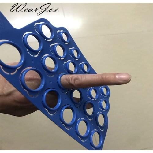 Retail Jewelry Ring Sizer Tool US Size 23Pcs/Set Plastic Ring Measuring Template Convenient Ring Finger Sizer Gauges 2-13 Tester