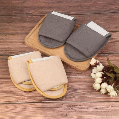 1Pair Men Women Simple Slippers Hotel Travel Spa Portable Folding House Disposable Home Guest Indoor Slippers