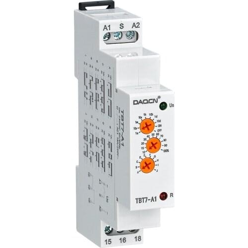 CE certified versatility best time relay time delay relay 12V din rail timer relay with 10 group of time set range 0.1s-10 days