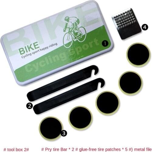 1 set Portable MTB Cycling Bike Bicycle Repair Tire Tyre Tool Set Kit Rubber Patch Glue Lever Set Bike Chain Puncture Tool