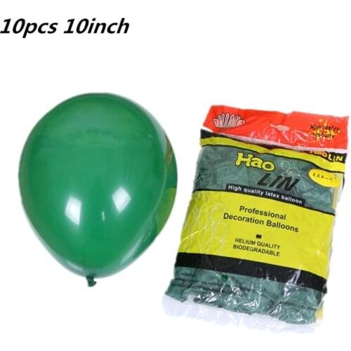 10pcs/lot new popular 10inch Green Red balloon Christmas matte latex xenon inflatable wedding birthday party decorative balloons