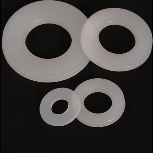100pcs DIN125 M2 M2.5 M3 M4 M5 M6 M8 White plastic Nylon washer plated flat spacers washers Seals Gasket Ring