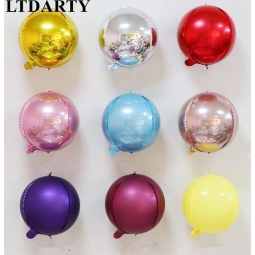 20PCS 10inch Rose Gold 4D Round Balloons Pink Silver Chrome 10inch Metal Foil Balloons Birthday Party Wedding Decorations Toys