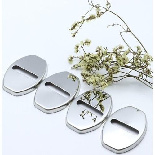 4pcs Anti Rust Car Door Lock Protective Buckle Cover For audi A1 e-tron TFSI 2010-2019 Car Styling Accessories