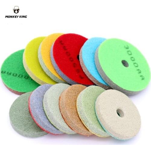 7 pieces/lot Diamond Sponge fiber polishing pad For Polishing Wet Using Stone Buff Granite Marble concrete shinny result