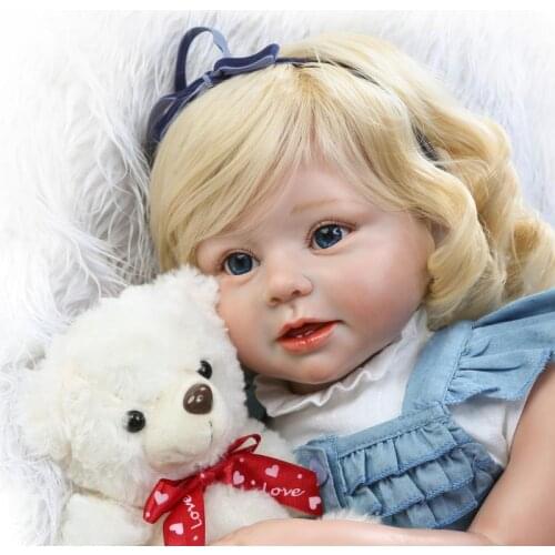 70cm Handmade Baby girl Dolls Realistic Soft Silicone Reborn Toddler Dolls Lifelike Princess Dolls baby model