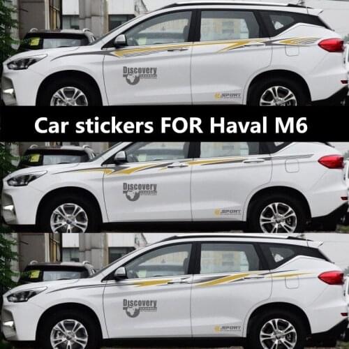 Car stickers FOR Haval M6 Appearance modification stickers Haval M6 sports body color strips Decorative decals