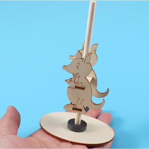 Wooden DIY Magnetic Science Kit Creative Handmade Science Steam Model Kids Early Development Educational Experiment Toy