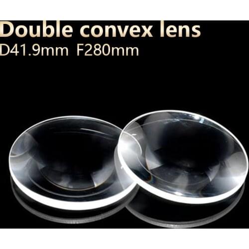 Double convex lenses magnifier Physical optics lens eyepiece telescope DIY projector Optical experiment D41.9mm F280mm