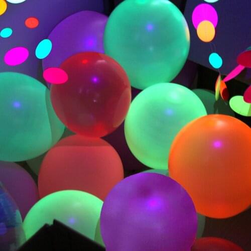 Glow In The Dark Neon Tape Ballons Birthday Party Decor Fluorescent Ballons DIY Luminous Wedding Event Party Kids Gifts Toys