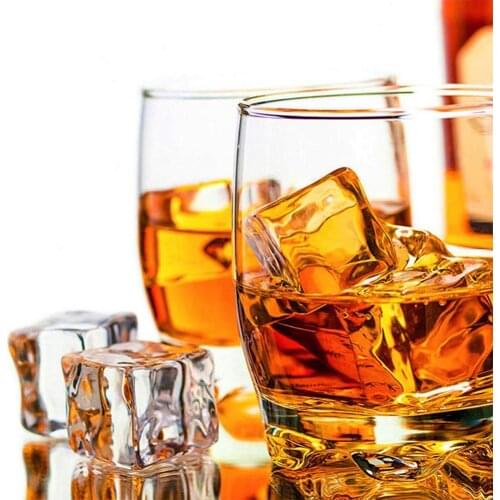 Artificial Ice Cubes Crushed Transparent Fake Ice Square Shape Acrylic For Photography Props Home Whisky Kitchen Decoration
