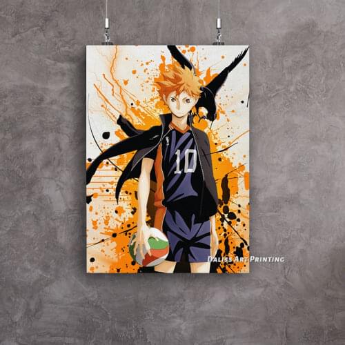 Canvas Anime Haikyuu Hinata Shoyo Pictures Home Decoration Paintings Poster HD Prints Wall Art Modular Living Room Framed