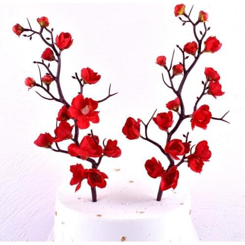 Simulation Plum Tree Branch Cake Decoration For Birthday Party Cake Baking Decoration