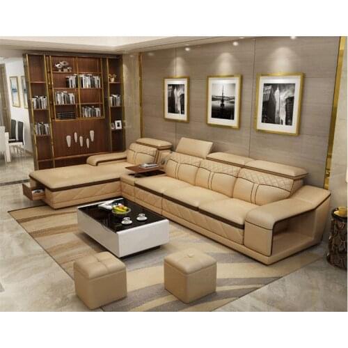 Living Room Sofa set furniture real genuine leather sofas recliner salon couch puff asiento muebles de sala canape L sofa cama