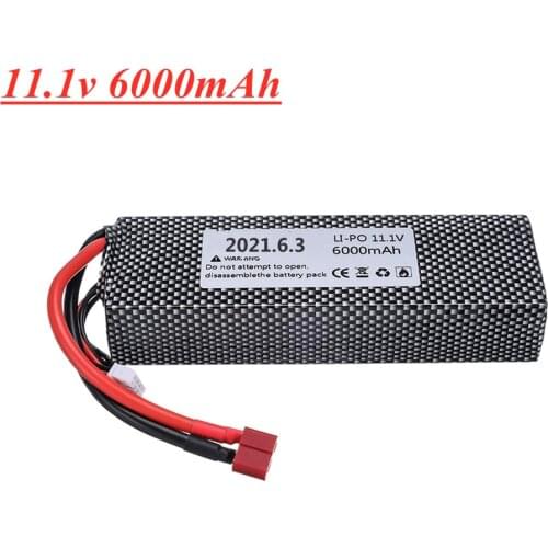 3S 11.1V 6000mAh 30/60C Lipo Battery For 1/8 Car Truck Boat 11.1v Battery For RC racing car Boat Airplane Drones helicopter