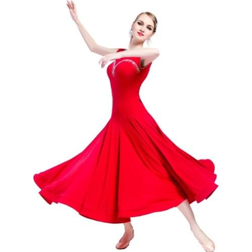 M-1727 New adult ballroom dance practice dress female friendship modern dance dress dance performance training dress for sale