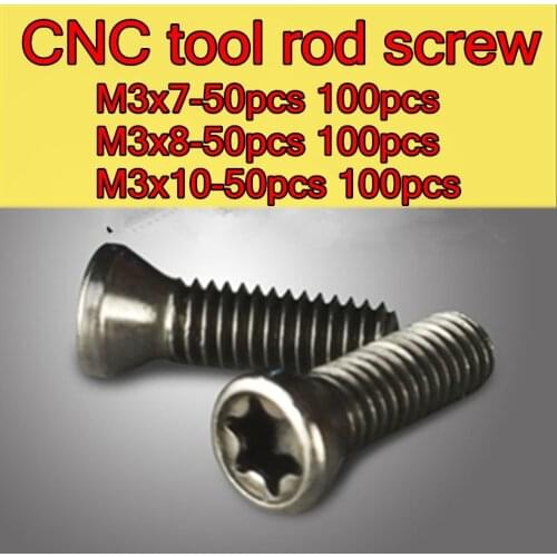 M3X7 M3X8 M3X10 mm 50pcs 100pcs CNC tools rod screw Free shipping