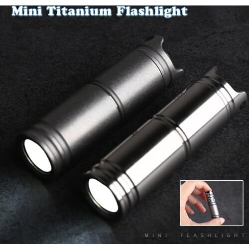 Mini Titanium Flashlight Waterproof Portable Rechargeable Cute Pocket Emergency Led Torch For Outdoor Camping Hiking Riding