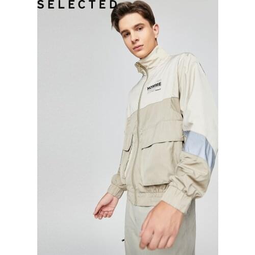 SELECTED New Mens Fashion City Style Loose Jacket with Letter Pattern S|420321042