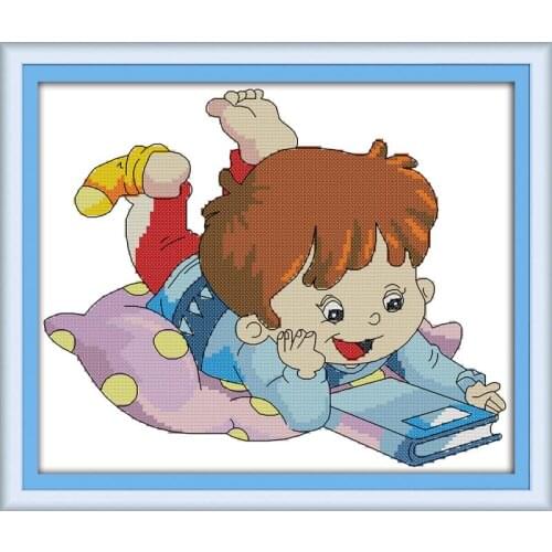 Search In The Dictionary DIY Embroidery Set Chinese Cross Stitch Needlework Kits Counted Print on Canvas Baby Room Cotton Fabric