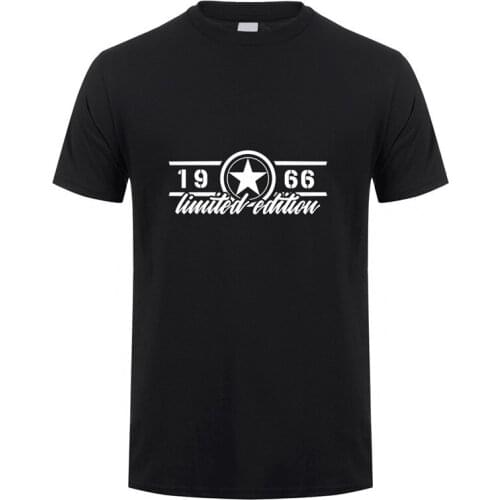 Omnitee Cool 1966 Birthday Gift T Shirt Men Cotton Short Sleeve Limited Edition 1966 T-shirt Tops Tee Man Clothing OZ-265