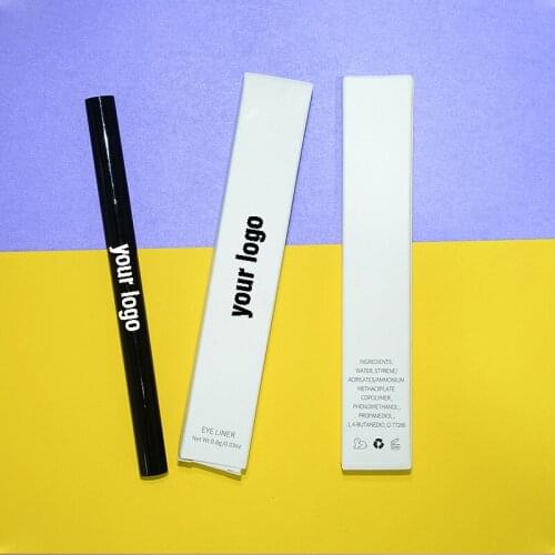 Custom Logo Eyeliner Pen Quick-drying Waterproof Non-smudge Eye Liner Pen Liquid Texture Delicate Soft Cosmetics Makeup Tool