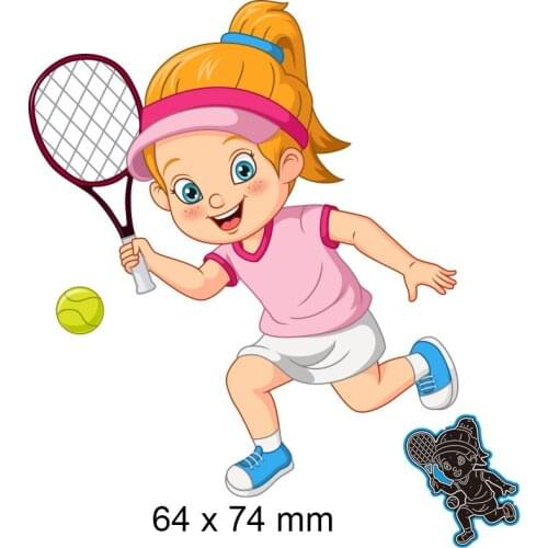 Cutting Dies Baseball Girl New Metal Stencils DIY Scrap Booking Paper Cards Making Decoration 64*74mm