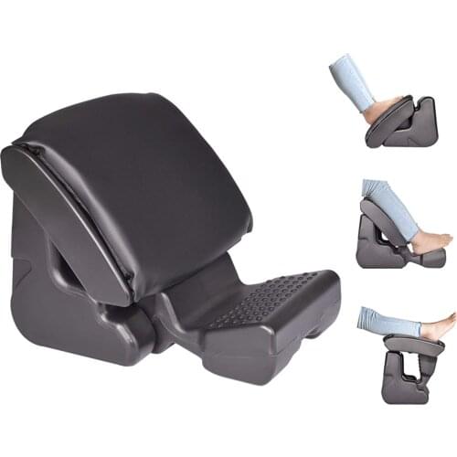 Foldable Ottomans Angle Height Adjustable Stool With 3 Functional Modes Massage Max 120 Pounds Load For Office Under Desk Car