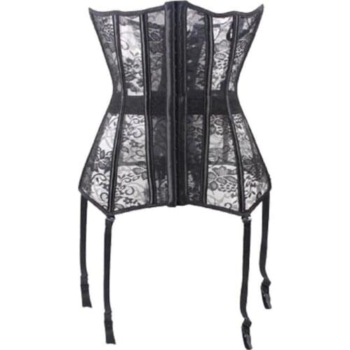 Sling Shapewear Sexy Lace Up Bustier Black Women Overbust Corset Waist Trainer Corset Shaper S M L Xl-4xl