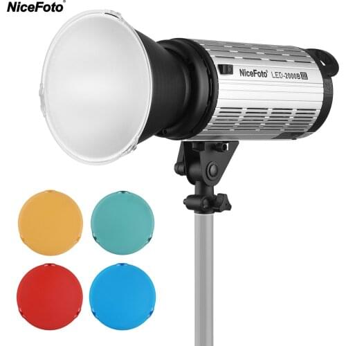 NiceFoto 200W LED Video Light Photography Fill Lamp 3200K-5600K 0-100% Dimmable 20000LM 5 Group 16 Channel for Studio Portrait