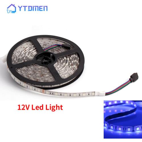 12V Led Light Stripe PC RGB 5050 1M - 5M 60Led/m DC TV Backlight 12 V Color Change Lamp RGB 5050 Tape Lamp Diode Ribbon Flexible