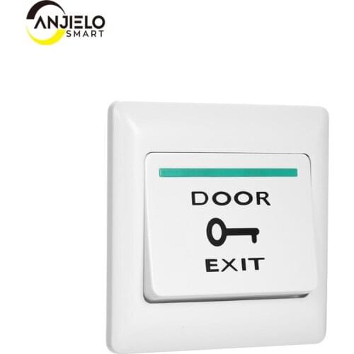 AnjielaSmart Door Exit Push Button release Switch automatically restoration for access control system normal open signal