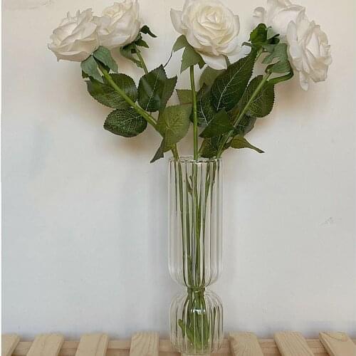 Flower Vase For Modern Home Decor Glass Vase Floral Tabletop Terrarium Table Ornaments Desktop Nordic Vase