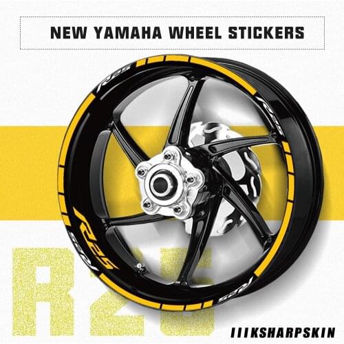 High quality motorcycle sticker trend mens wheel reflective decorative decal tire stripe film for Yamaha R25 r25