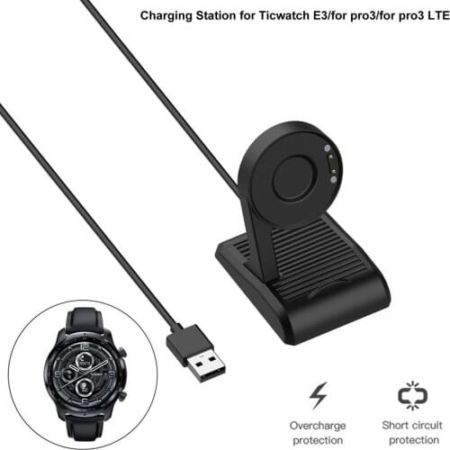Charger For Ticwatch E3/pro3/ Pro3 LTE Smart Watch Charger USB Charging Station Fast Charging Stand For Ticwatch E3 Watch