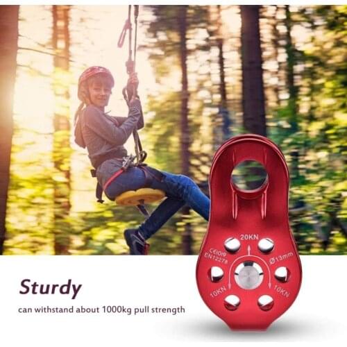 1PC Rock Climbing Pulley Pulley with Rotating Plate Used for Rescue Rope Climbing High Strength Zipline Climbing Accessories New