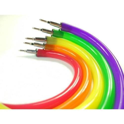 1pcs Rainbow Color Bracelet design Ball Point Pen Party favors funny gifts kids' toy Wrist Ball Pen Office&Study Flexibl