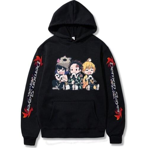 2021 Demon slayer Pullover Sweatshirt Women Men Spring Costume Hoodies Harajuku Sudadera