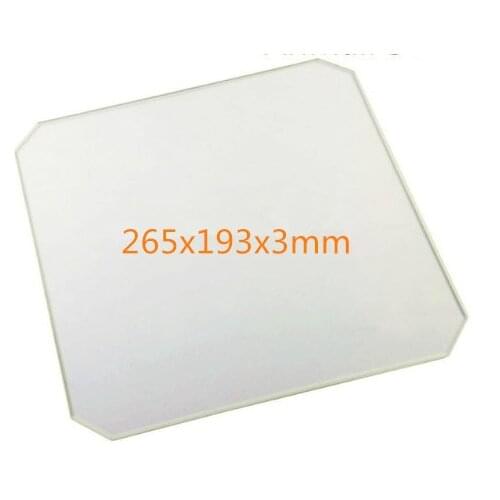 3D Printer Upgraded Platform 265x193x3mm for for Magnum Creative 2 UNI borosilicate glass plate heated bed