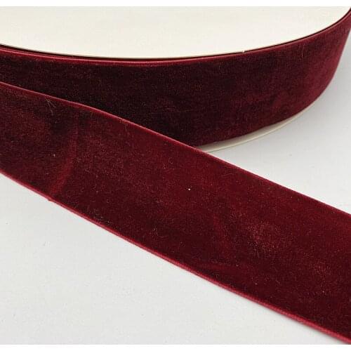 6-38mm Colour Single Face Line Polyester No Elastic Velvet Ribbon for Bowknot Christmas Ribbon Party Decorations # 17