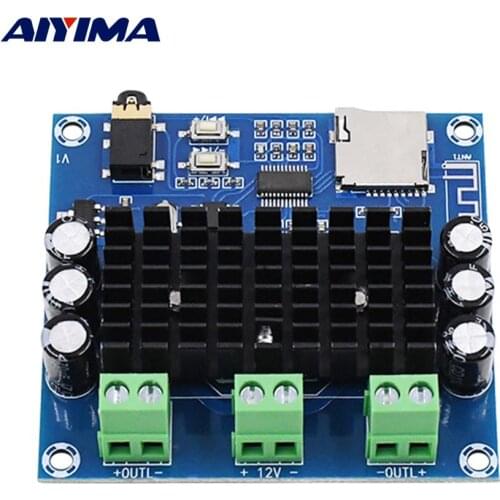 AIYIMA Bluetooth 5.0 Digital Power Amplifier Audio Board 15Wx2 TDA7297 Class AB Hifi Stereo Amplifier Mini AMP DIY Sound Speaker