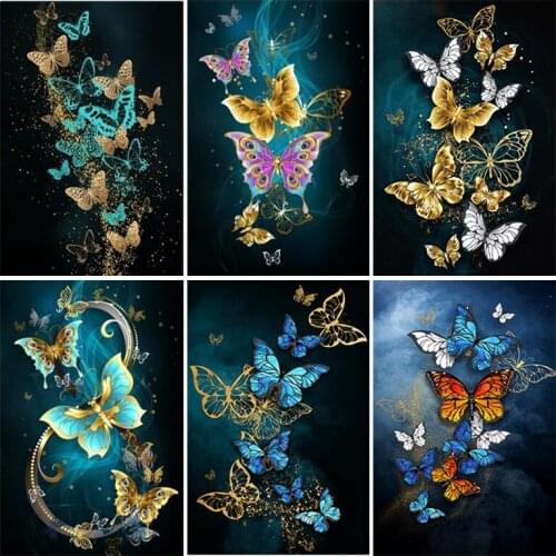 Diamond Painting Butterfly 5D DIY Diamond Embroidery Animal Cross Stitch Kit Rhinestone Mosaic Art Home Decoration
