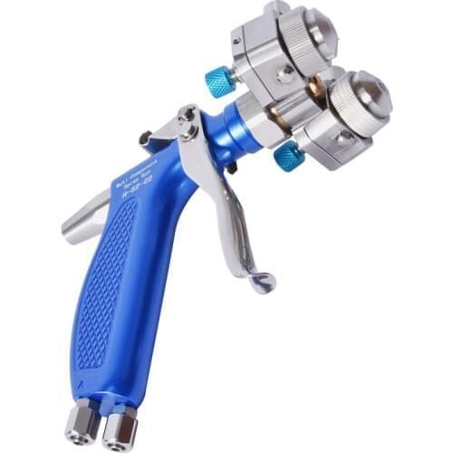 1pc Automatic Double Head Paint Spray Gun with Anti-corrosion 316 Stainless Steel Dual Head Air Spray Gun