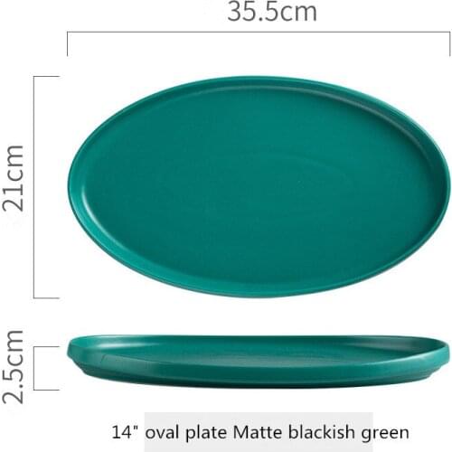 14 inch hotel ceramic western food large plate steak dessert plate oven special kitchen utensils plate